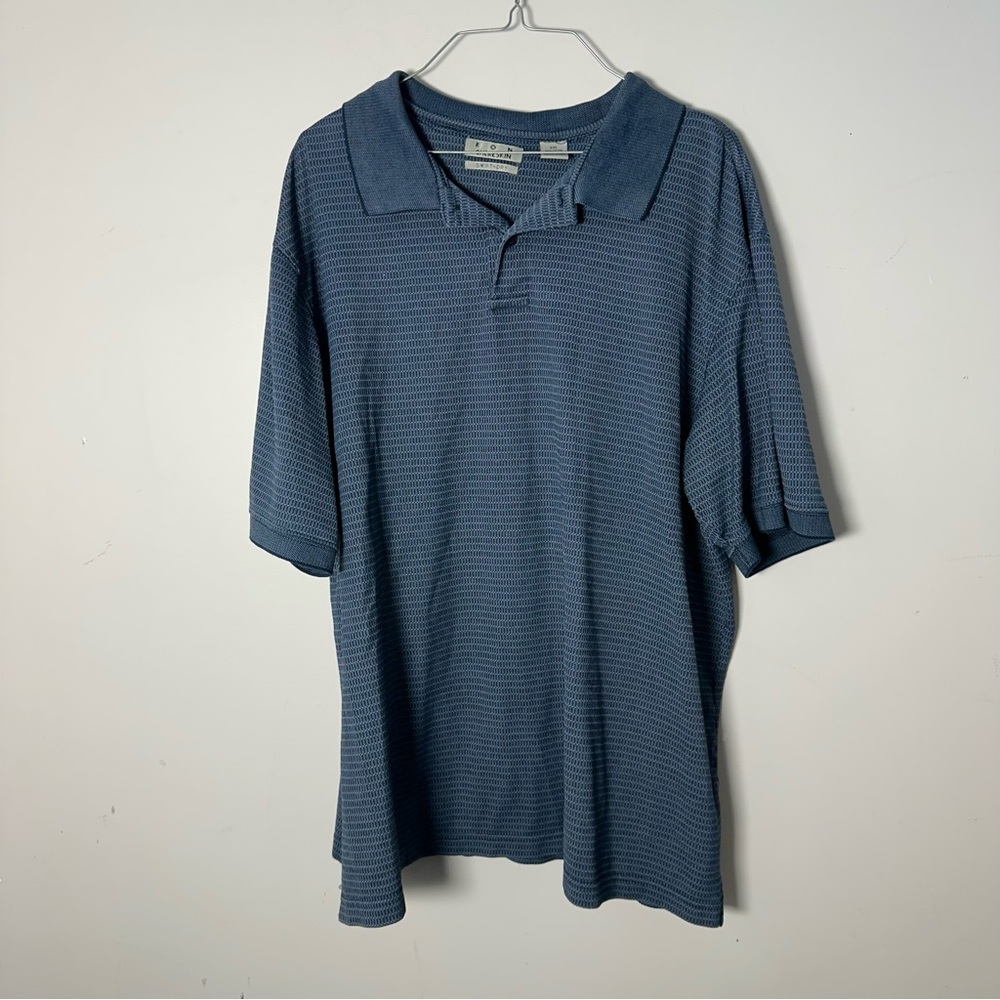 EUC Ron Chereskin Swift Dry Mens Short Sleeve Shirt XXL Blue  2X